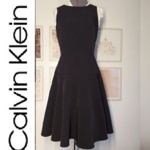 Calvin Klein Fit and Flare Black dress, Size 8